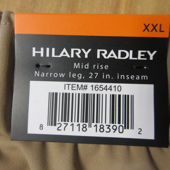 Hilary Radley Pull On Elastic Waist Pants XXL Portobello Brown Beige Tan2 XL NWT - Picture 7 of 12